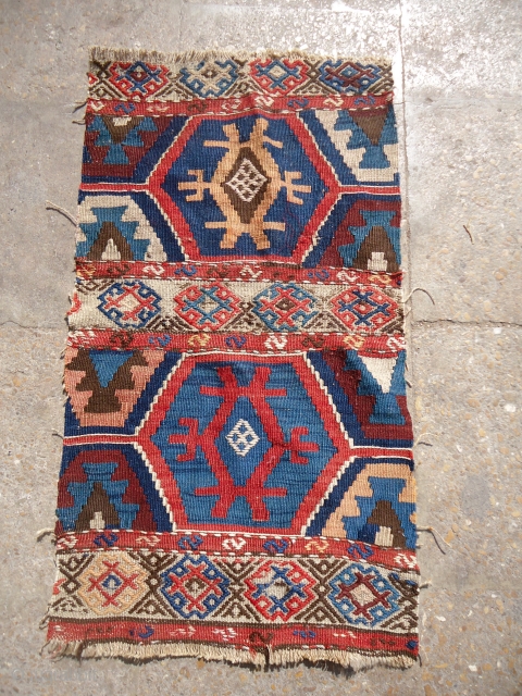 Shahsavan Mafrash Pannel with great colors and beautiful desigen,early age,fine weave.E.mail for more info and pics.                 