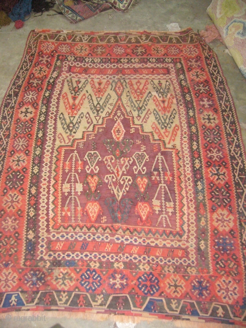 Beautiful Antique Erzerum Prayer Kilim,posted as found,fine weave,nice desigen.E.mail for more info.                     