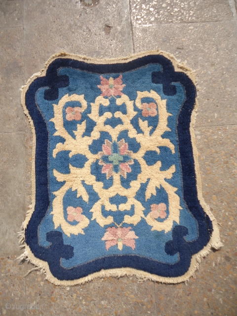 Chinese small saddle rug ?.Nice rug and good condition,beautiful desigen.E.mail for more info and pics.                  