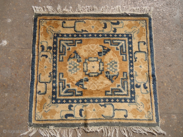 Chinese Mat or Bagface with nice colors and good condition,beautiful design.Size 2ft*1'10".E.mail for more info and pics.                