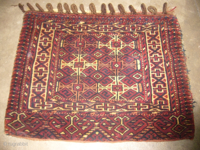 Youmud Bagface original Kilim backing,Excellent condition,without any repair.Good colours,Hand washed ready for display.Size1'7"*1'3".                    