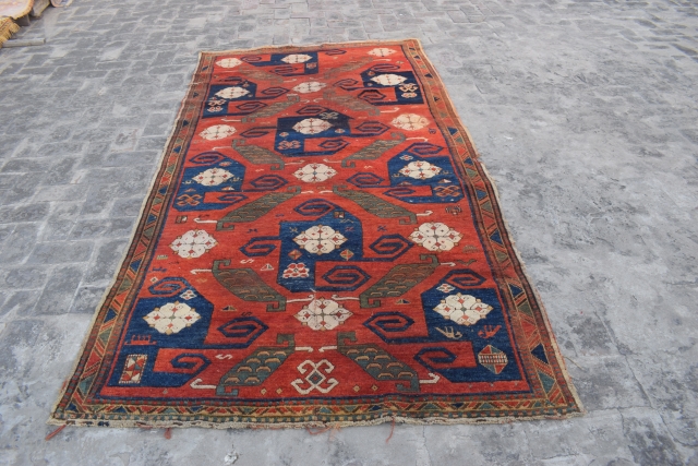 Antique Pinwheel Rug 8x5 feet                            