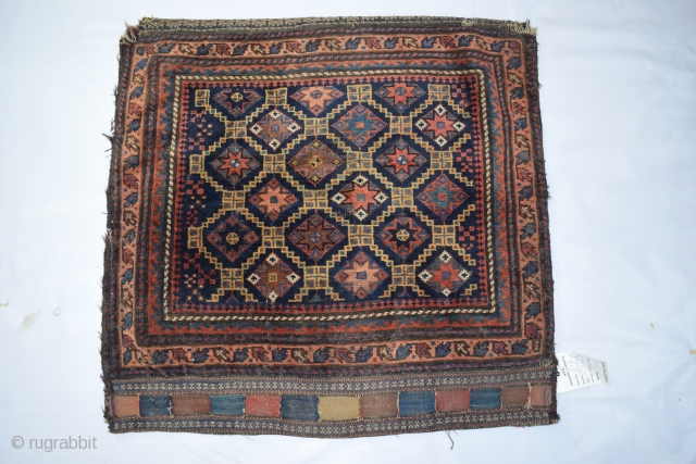 804 fine  old  Baluch bag face.	Size 2'3'' x 2'4''Ft		                      