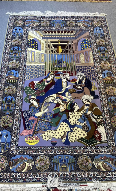 Omar khyam kork wool with silk highlights and silk foundation
Persian isfahan
Size 8x5
Shipping worldwide is out paypal invoice