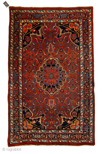 Antique Persian Bidjar Rug

Circa 1910, North-West Persia, Wool on Cotton Foundation, Size 2.13m x 1.36m

This rug from the Bidjar district has the customary rigid feel and structure of pieces emblematic of pieces  ...