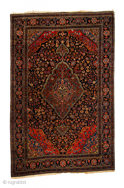 Antique Sarouk Ferahan Rug	

Circa 1920, North-West Persia, Wool on Cotton Foundation, Size 2.07m x 1.36m

This rug is made at the end-period of when Sarouk rugs were being made for the local /export  ...