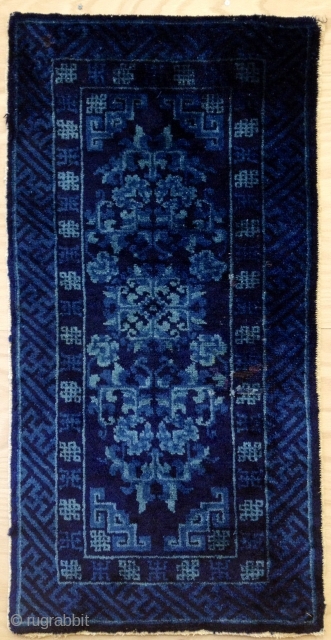 19 century small rug. Very nice saturated colors. Ver soft wool. It handles very nicely as well.                