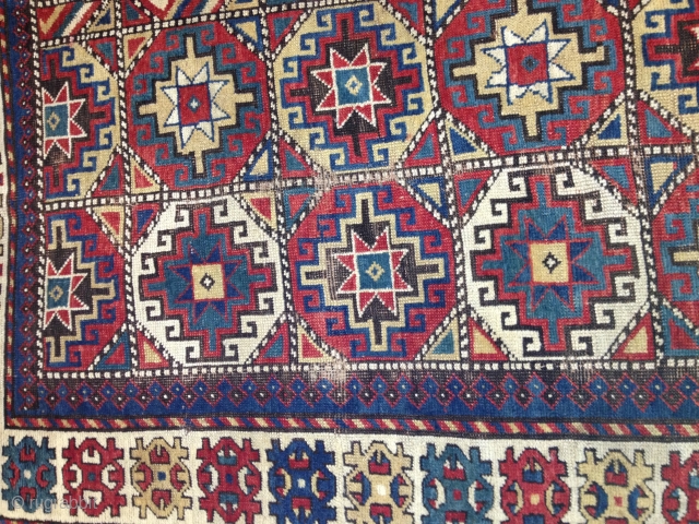 Hello Folks, I'm offering this Caucasian rug for a very reasonable price. Nice colors,Great wool and beautiful design as you can see in pictures.         