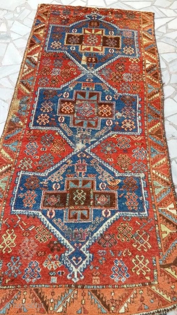 Yuruk Kurd circa 1870's may be earlier. It measures 225cm x 95cm. Very Nice rug with natural colors......!
Thank-You!
Kia
Artistic Orientals
Belmont MA 02478
USA            