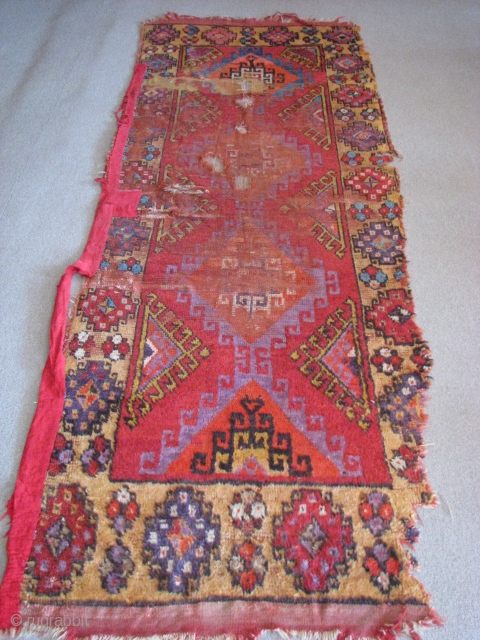 Konya rug, Second half of 19th century
size:267cm x 101cm - 8.76ft x 3.31ft. To visit my other collections, https://www.etsy.com/your/shops/KILIMSE              