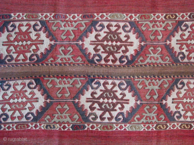 Southeast Anatolian Soumack Grain-Bag(çuval),early 20th century,size : 142cm x 110cm,,4.65ft x 3.60ft. Thank you. To visit my other collections, https://www.etsy.com/your/shops/KILIMSE             