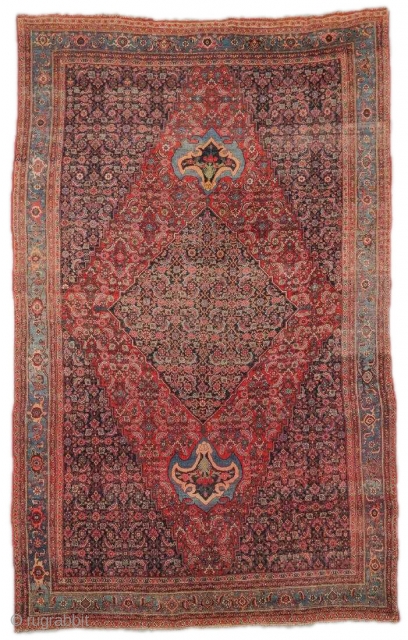 This is an amazing rare piece. 

Dimensions: 9’9 x 15’6

Origin: Antique Persian Bidjar 

Age: late 1890’s 

low pile               