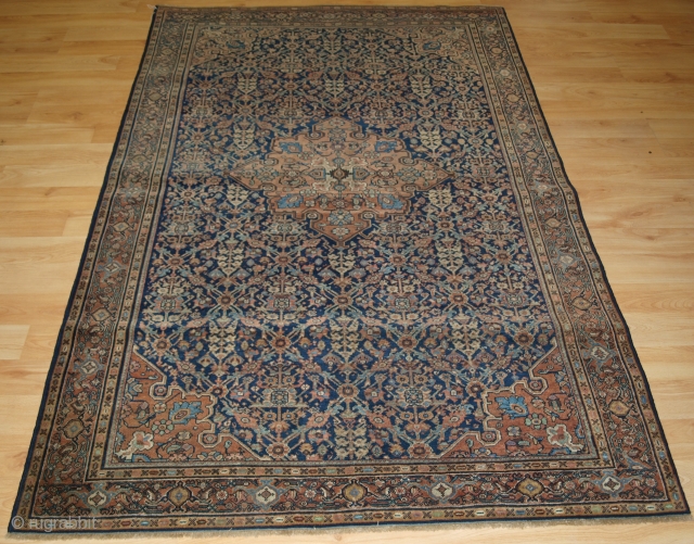 Antique Persian Faraghan rug of the garden shrub design with a single medallion.

 4th quarter 19th century.

Size: 6ft 7in x 4ft 4in (200 x 132cm).

 This is a very good example of  ...