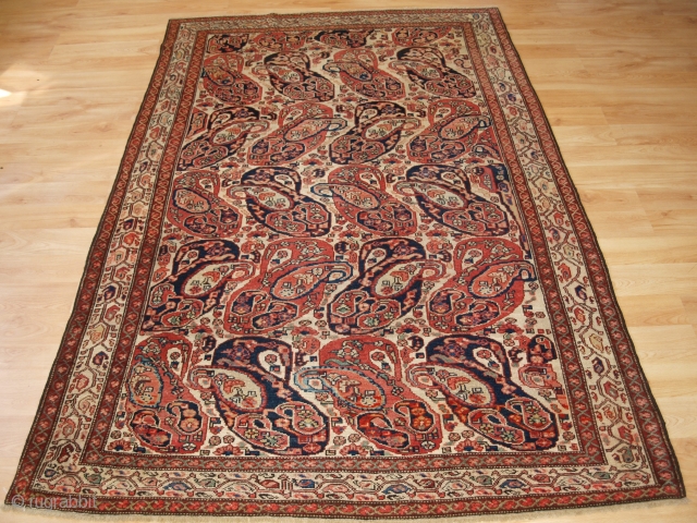 Antique Malayer rug with 'Mother and Child' boteh design, Size: 196 x 123cm. www.knightsantiques.co.uk
                   