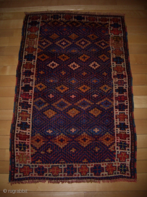 fascinating Kurdish rug, late 19th century, 124x195 cm, good condition                       