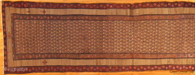 Sarab, c. 1900. 4 x 14 ft (120 x 420 cm), two fold cuts repaired.                  