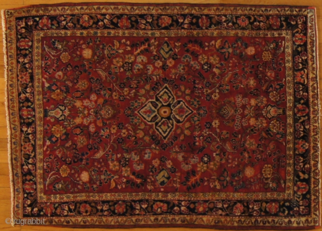 Persian Karadja, c. 1920. 5 x 6 ft (150 x 180 cm), mint condition.                   