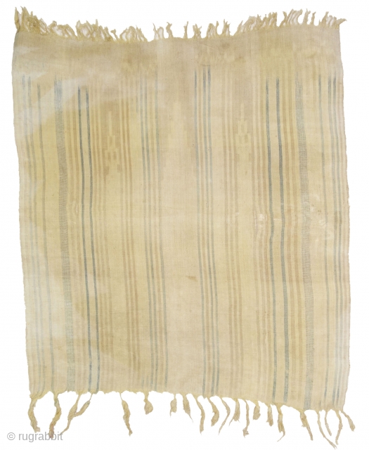 Raffia Ikat Prayer Mat, of Sakalaya People,West coast of Madagascar Africa , Warp Predominant Plain-weave, Warp-resist Dyeing ikat. Its size is 82cmX88cm (DSC09660).
          