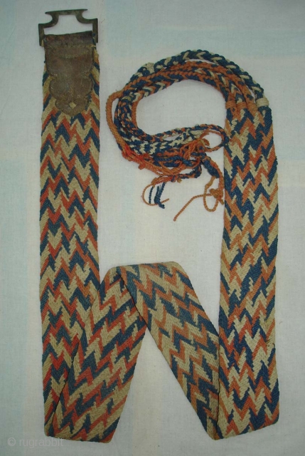 Camel Decoration Belt From Rajathan , India . Made of cotton and in Indigo Colours. Its size is 9cm X175cm .
(DSC08622)
            