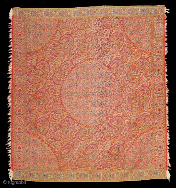 Kashmir Moon shawl from the High Sikh period,c1850, From Kashmir, India.Its size is 142X160cm. very Good Condition(DSC03572 New).               