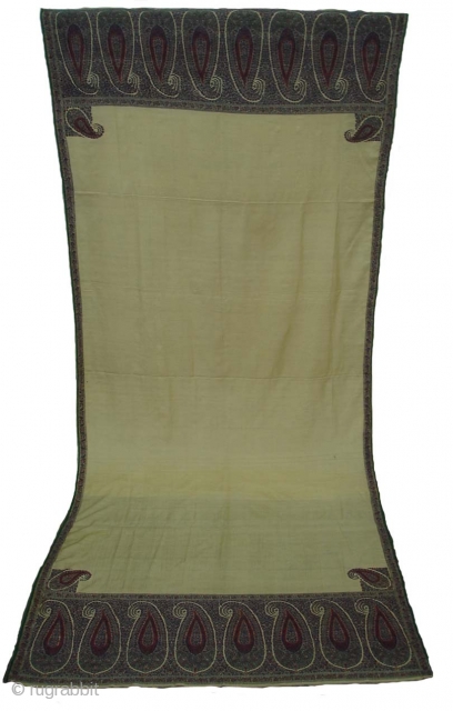 Jamawar Long Shawl From Kashmir.Its size is 
124cm X 294cm.Condition in Very good.(DSC08666)
                    