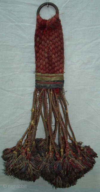 Zanskar Decorative Tassel From Tribal Area of Zanskar Ladakh India.Made From Cotton.And in Vegetable colours.Very Rare Tassel.(DSC08826)
                