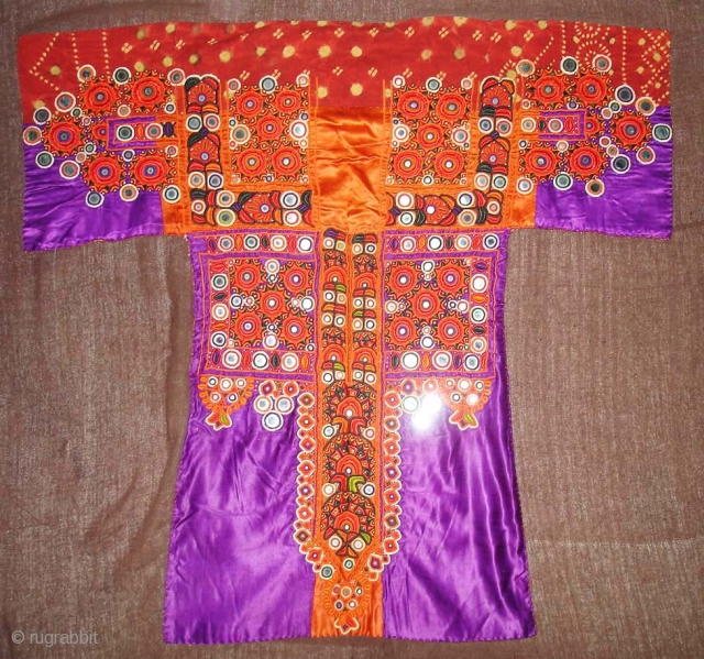 Embroidered Blouse-Front(Gaj)From Nindo Shehr,Sindh Provision of Pakistan. India.silk lined with cotton,silk embroidery with mirrors(DSC04148 New).                  