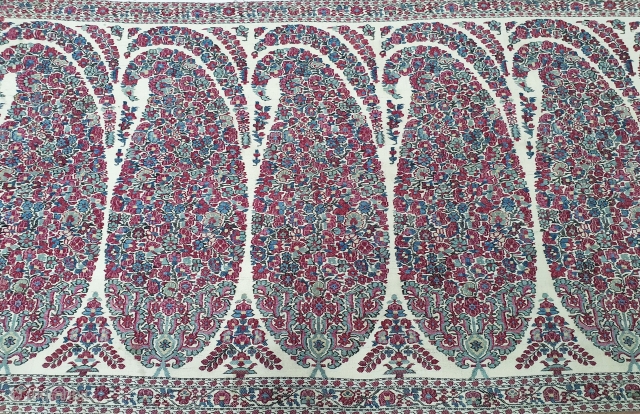 Palledar Fragment of Kani Jamawar, From Kashmir, India. C.1820-1840. Its Size is 39cmx140cm (20200215_143505).                   