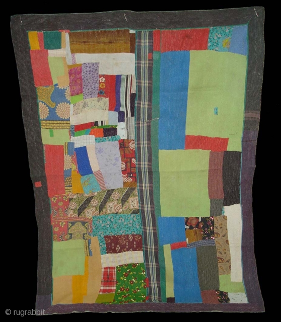 Patch Work Kantha Quilt,cotton,Probably From East Bengal(Bangladesh)region.India.Its size is 145cmX195cm.Very fine Quilting(DSC04060 New).                    