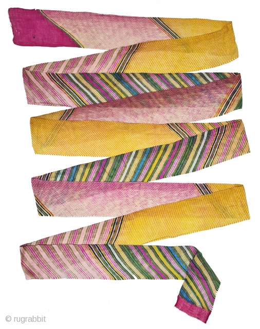 Panch Rangi (Five Colours) Multi-Colour- Multi-Design, Lahariya Tie and Dye Mothara Turban From Shekhawati District of Rajasthan. India. Its size is near by 8 to 10 meters(20210309_143935).
      