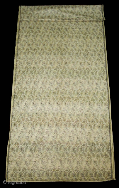 Zari Brocade(Real Zari)Than(Yardage)From Jamnagar Gujarat. India.This were traditionally used mainly by Rajput family of Saurashtra Gujarat. India.C.1900.Its size is 81cmX520cm(DSC04145 New).            