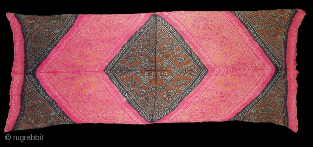 Odhani Cotton, Tie-Dyed Rajasthan, Perhaps Jodhpur Distric, India ,Its size is 100cmX210.Contion is very Good(DSC08585 New).                 