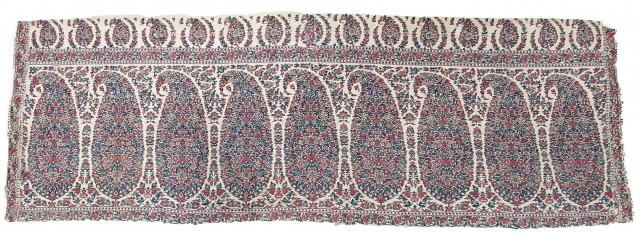 Palledar Fragment of Kani Jamawar, From Kashmir, India. c.1820-1840. Its Size is 45cmx130cm (20200404_152341).
                   