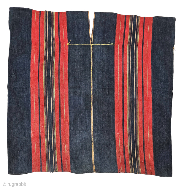 An Rare Indigo Blue (natural Dye) Cotton costume From Chin Hills (Chin Hills are a range of mountains in Chin State, northwestern Burma (Myanmar),

that extends northward into India's Manipur state) North-East India.  ...