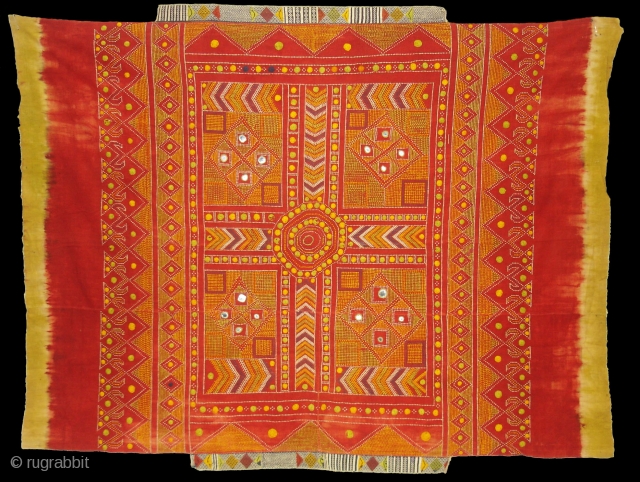 Odhani Bishnoi Shawl From Shekhawati District of Rajasthan, India. Odhani Look Like Tie and Dye,But Embroidered one by one on the cotton Khadder (Village Khadi)cloth with natural colours,In the Villages of Shekhawati  ...