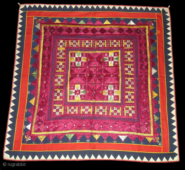 Kathipa Chakla From Saurashtra Gujarat.India.Its size is 92cm X 92cm.They are very Rare Pieces.(DSC08493)                   