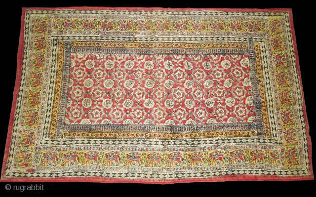 Saudagiri Block Print(Cotton Khadi)From Gujarat,India.Its size is 128cmx208cm(DSC00153 New).                        