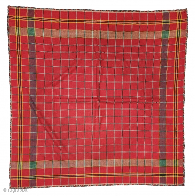 Real Madras Handkerchief  Scarf From South India Madras Region. India. Woven on Cotton with Manchester Print Backing. The chequered RMH Scarf (Real Madras Handkerchief ) Exported to the Caribbean., which was  ...