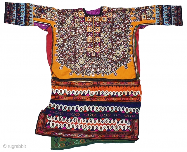 Woman’s Tunic (Chola or Gajj),From Thano Bula Khan , Sindh Region Of Pakistan. India. This were traditionally used mainly by Burfati Group of Thano Bula Khan, Dadu. Sindh Region.Silk Embroidered With Silk,  ...