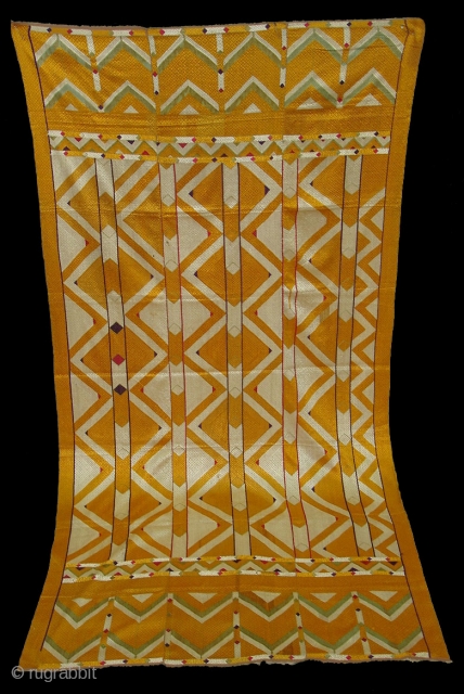 Phulkari From West(Pakistan)Punjab.India.Known As Zik-Zak Bagh (Zik-Zak Design)(DSC05238 New).                        