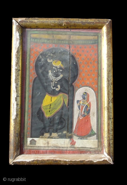 Miniature Painting Of Balarama From Kishangarh,Rajasthan,India.Circa 1900.Its size is 20cmX29cm.(DSC00107 New).                      