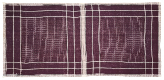 Telia Ikat Rumal or Dupatta,From Andhra Pradesh, South India. India.
Cotton warp And Weft Ikat.
Telia Rumal is a method for the oil treatment of yarn.
It originated from Chirala in Andhra Pradesh.

Circa 1850-1875

Its Size  ...