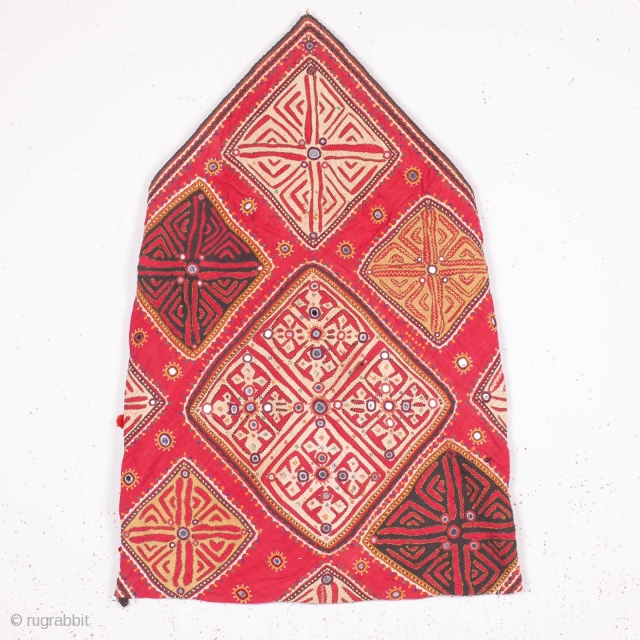 Dowry Bag (cotton) from Sindh Region of undivided India. India.Applique cut-outs with mirrors and the tassels.C.1900.Its size is 48cmX75cm. Rare Kind of Bag(IMG-20190316-WA0133).
          
