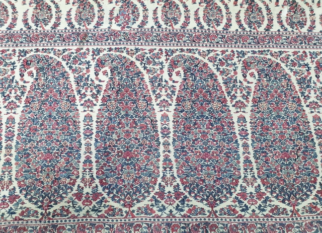 Palledar Fragment of Kani Jamawar, From Kashmir, India. c.1820-1840. Its Size is 44cmx130cm (20200404_152503).                   