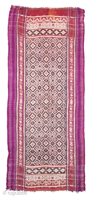 An Rare Ceremonial Double Ikat Patola
From Gujarat, India

A remarkable example of the extraordinary weaving tradition of Gujarat, this rare ceremonial Double Ikat Patola was created for the Indonesian market in the late  ...
