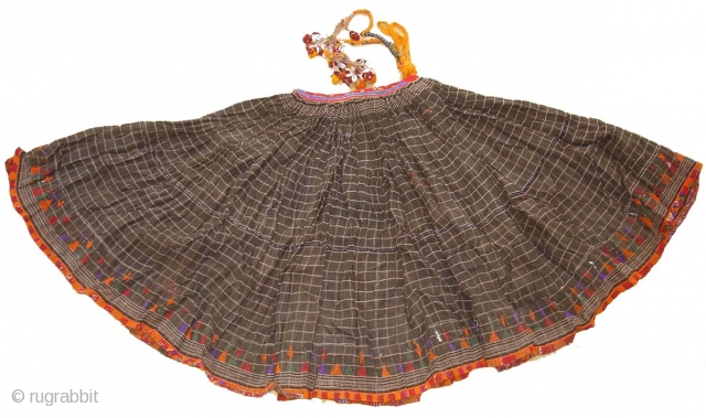 Ghaghra (Skirt) Woolen Skirt From Shekhawati District Of Rajasthan.Its From Vishnoi Family.Its size is near by 10 to 6 to 8 miters.(DSC01405 New)          