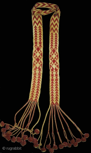 Tung The Camel Decoration Belt From Rajasthan,India.Made of cotton and in Vegetable Colours.Its size is 9cm x 265cm(DSC01575 lNew).              