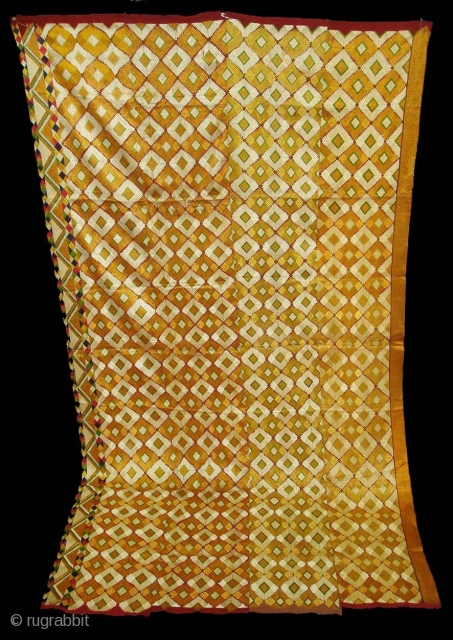 Phulkari From West(Pakistan)Punjab.India.Diamond Design Bagh With rare Influence of Multi-Colour Border(DSC07198).                      