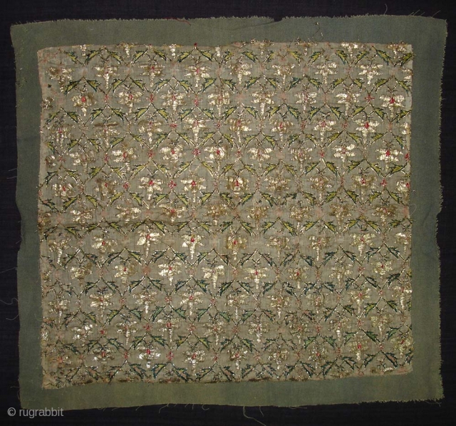 Mughal Patka Freagment From Hyderabad.India.Early 18th or Late 18th Century.                       