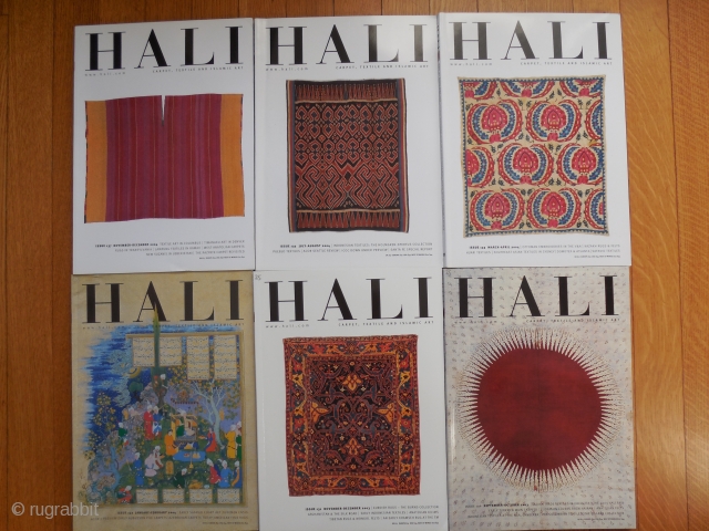 HALI: Issues 130,131,132,133,135 and 137. All in excellent condition, subscription insert cards never removed.                   